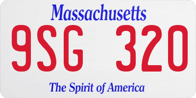 MA license plate 9SG320