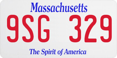 MA license plate 9SG329