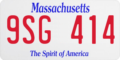 MA license plate 9SG414