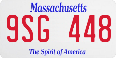 MA license plate 9SG448