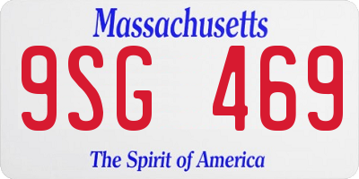 MA license plate 9SG469