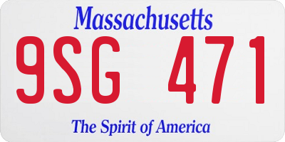 MA license plate 9SG471