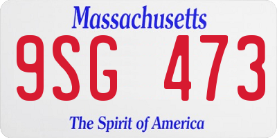 MA license plate 9SG473