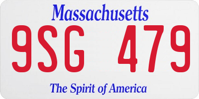 MA license plate 9SG479
