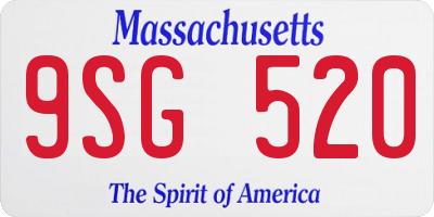MA license plate 9SG520