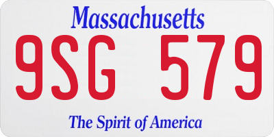 MA license plate 9SG579