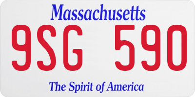 MA license plate 9SG590