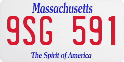 MA license plate 9SG591