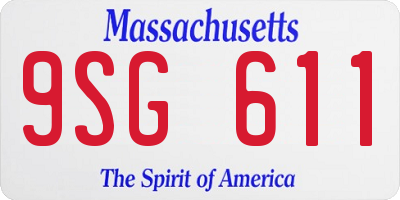 MA license plate 9SG611