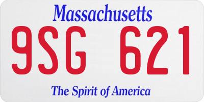 MA license plate 9SG621