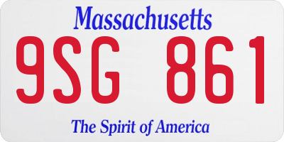 MA license plate 9SG861