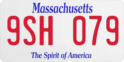 MA license plate 9SH079