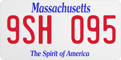 MA license plate 9SH095