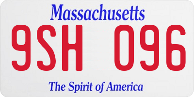 MA license plate 9SH096