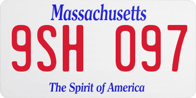 MA license plate 9SH097