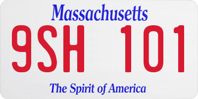 MA license plate 9SH101