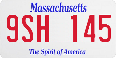 MA license plate 9SH145
