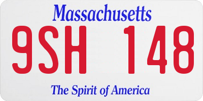 MA license plate 9SH148
