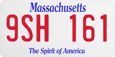 MA license plate 9SH161