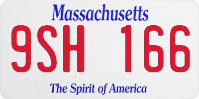 MA license plate 9SH166