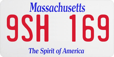 MA license plate 9SH169
