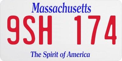 MA license plate 9SH174