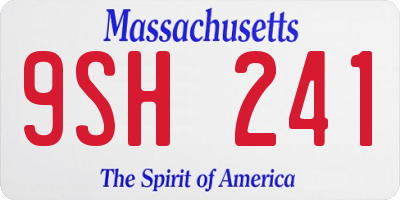 MA license plate 9SH241