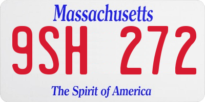 MA license plate 9SH272