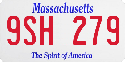 MA license plate 9SH279