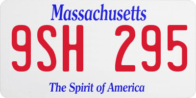 MA license plate 9SH295