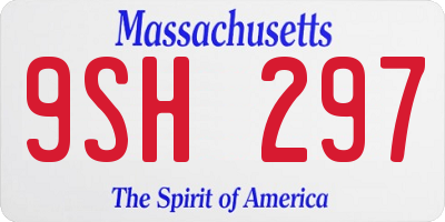 MA license plate 9SH297