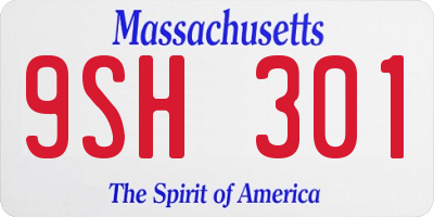 MA license plate 9SH301
