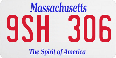MA license plate 9SH306