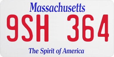 MA license plate 9SH364