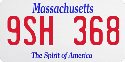MA license plate 9SH368