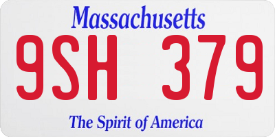 MA license plate 9SH379