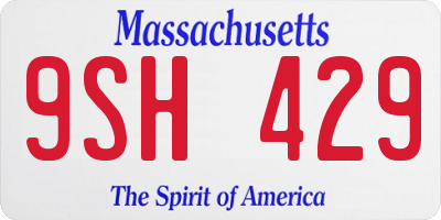 MA license plate 9SH429