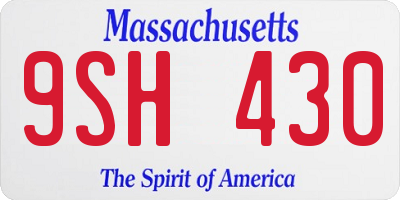 MA license plate 9SH430