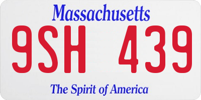 MA license plate 9SH439