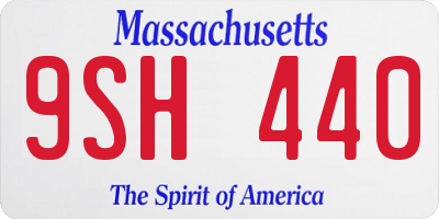 MA license plate 9SH440