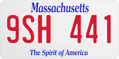MA license plate 9SH441