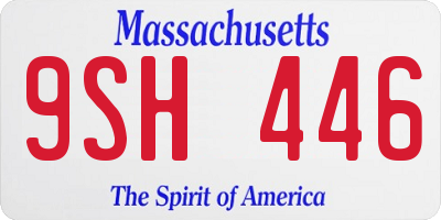 MA license plate 9SH446