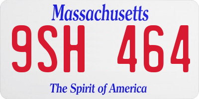 MA license plate 9SH464