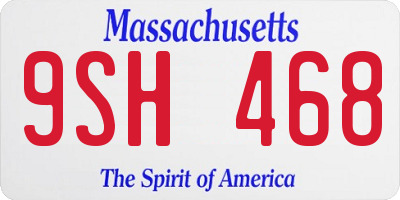 MA license plate 9SH468