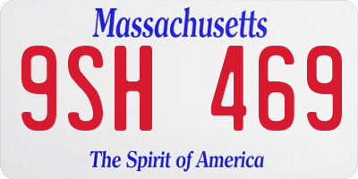 MA license plate 9SH469