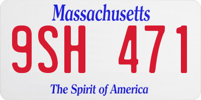 MA license plate 9SH471