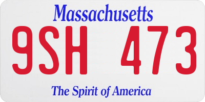 MA license plate 9SH473