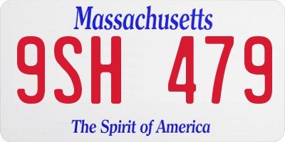 MA license plate 9SH479