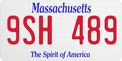 MA license plate 9SH489