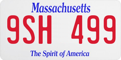 MA license plate 9SH499
